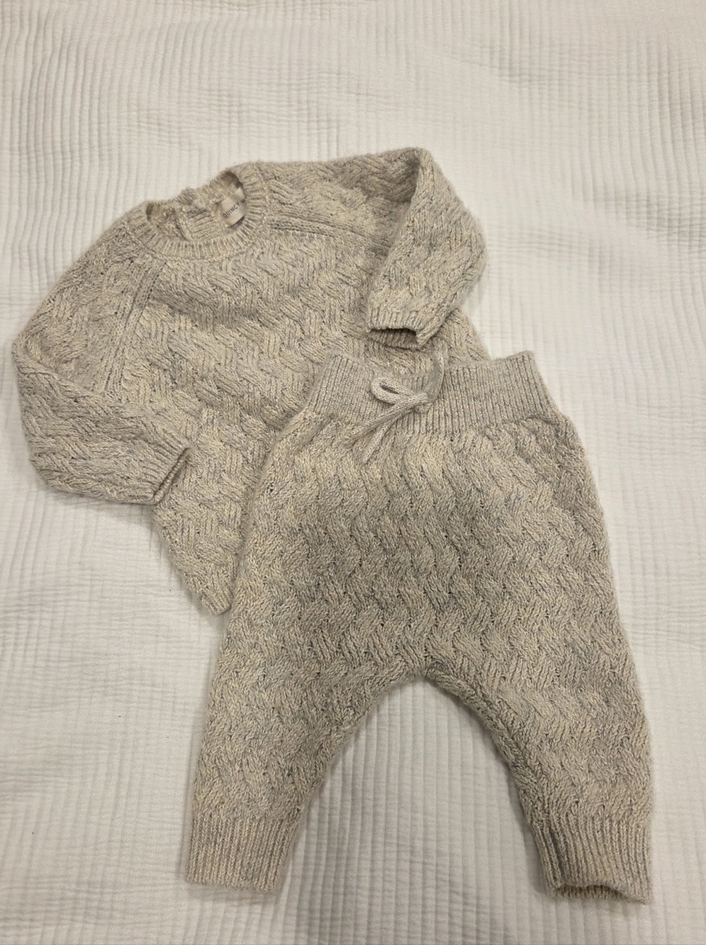 Quincy Mae knit Heathered Grey Matching Set
